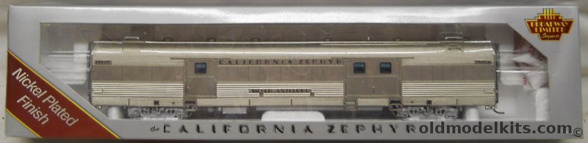 Broadway Limited 1/87 California Zephyr Baggage Car 1100 Silver Antelope - HO Scale, 513 plastic model kit